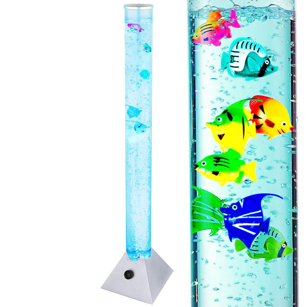 LED STEHLEUCHTE Wassersäule klar - Klar, Kunststoff (19/19/90cm) - Globo Lighting