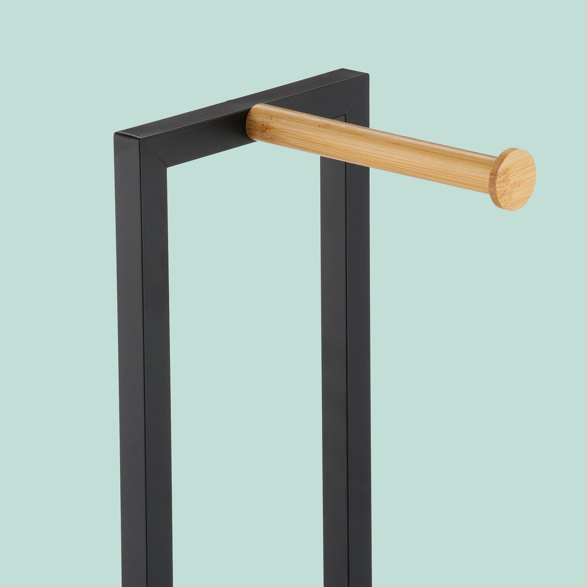 WC-GARNITUR - Schwarz, Holz/Kunststoff (21/65/18cm) - Relaxdays