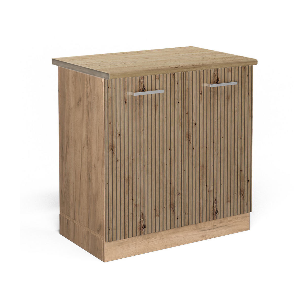 SPÜLENUNTERSCHRANK R-Line Artisan-Eiche 80 cm, AP Eiche - Honigeiche/Eiche Wotan, Holzwerkstoff (80/81.6/60cm) - Vicco