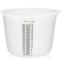 MESSBECHER 1L Silikon mit Skala - Weiß, Kunststoff (1L)