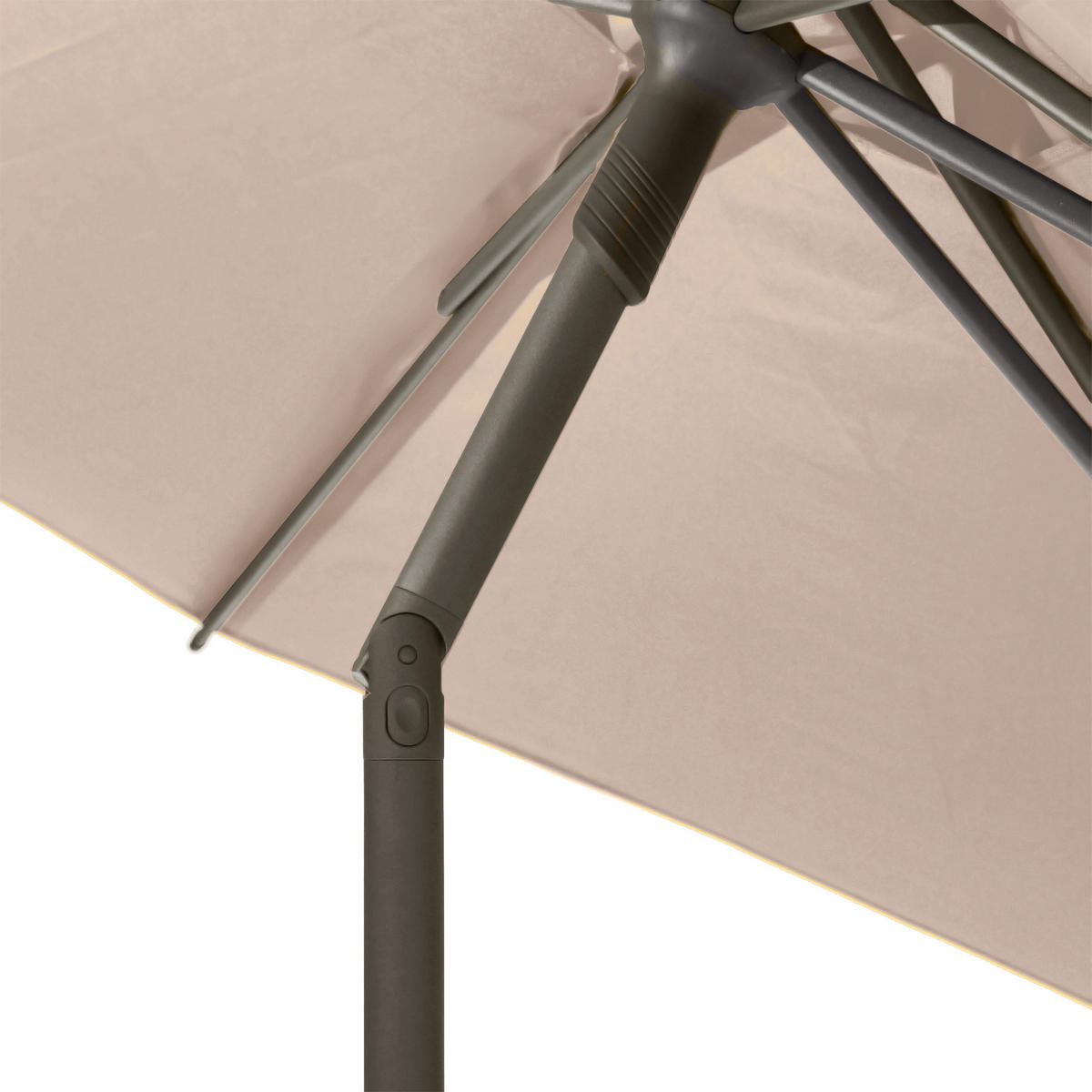 GARTENSCHIRM Soya Ø 270 cm - Beige, Metall (270/270cm)