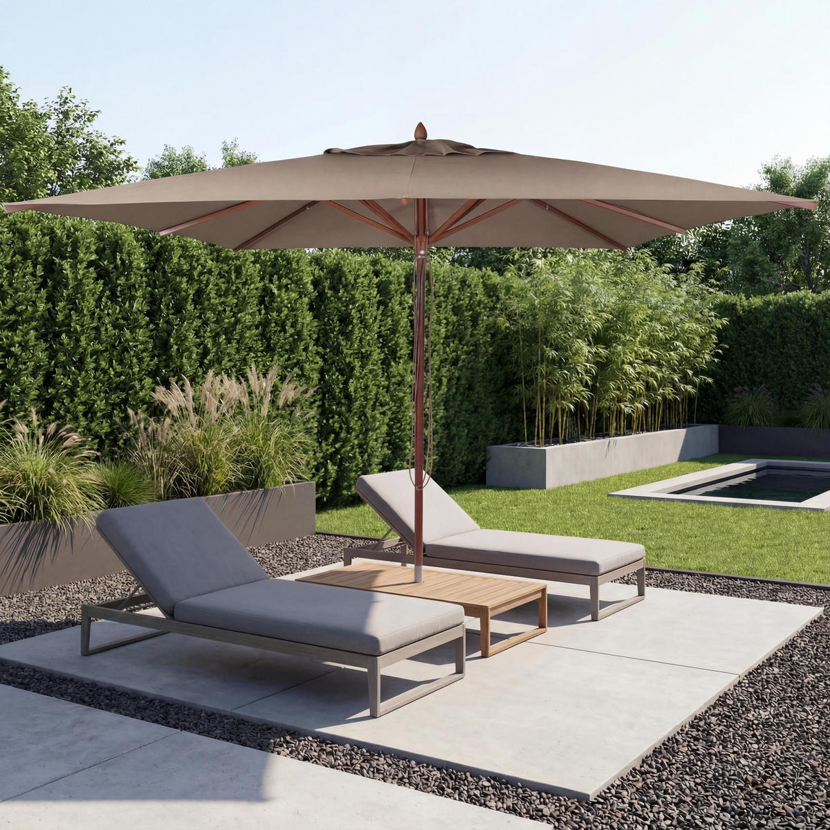 SONNENSCHIRM C57B taupe - Taupe, Textil (400/400cm) - MCW