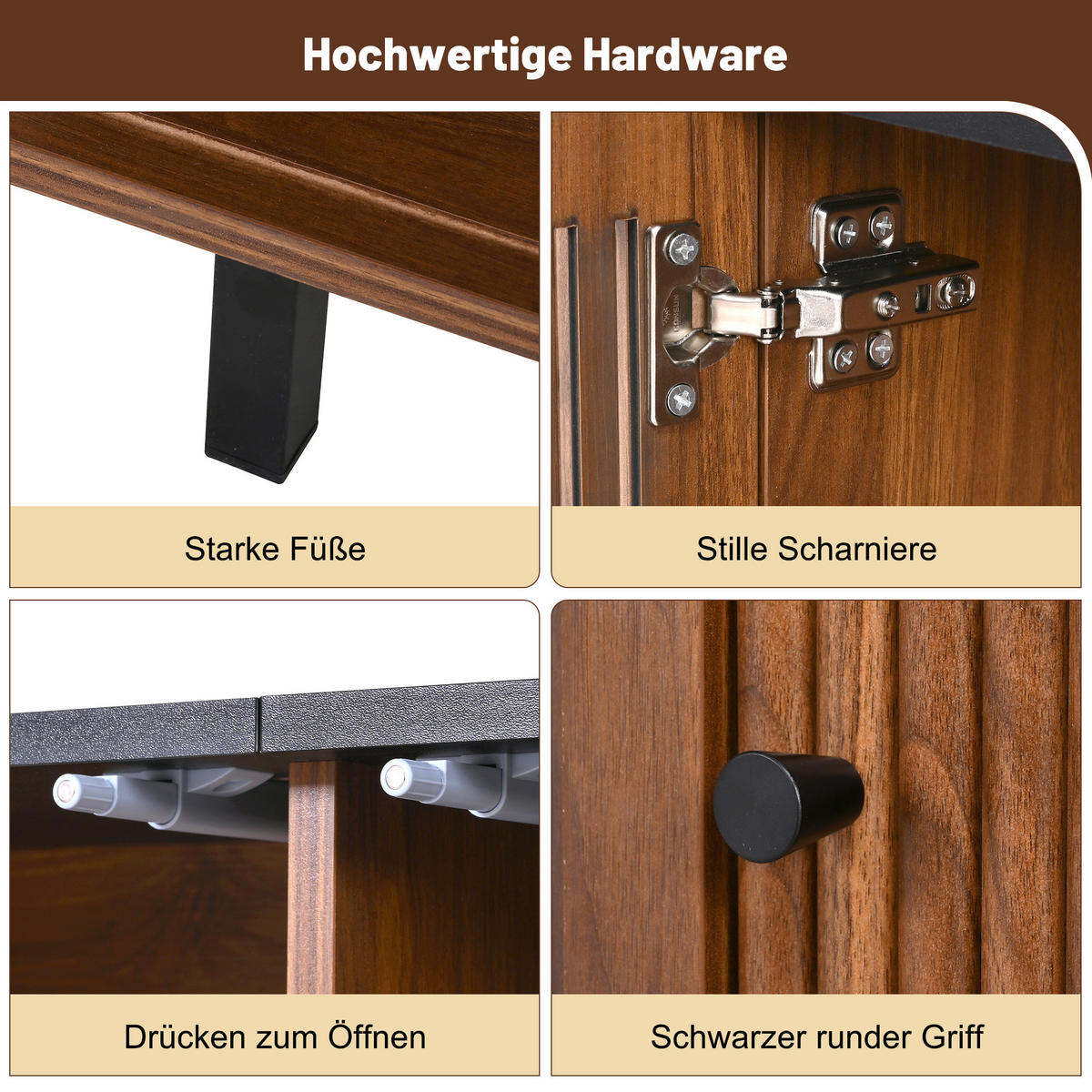 TV-SCHRANK Nussbaum 190/35/45 cm mit Schiebetüren und Gittertüren - Walnussfarben, Karton (35/45/190cm) - PANGIVO