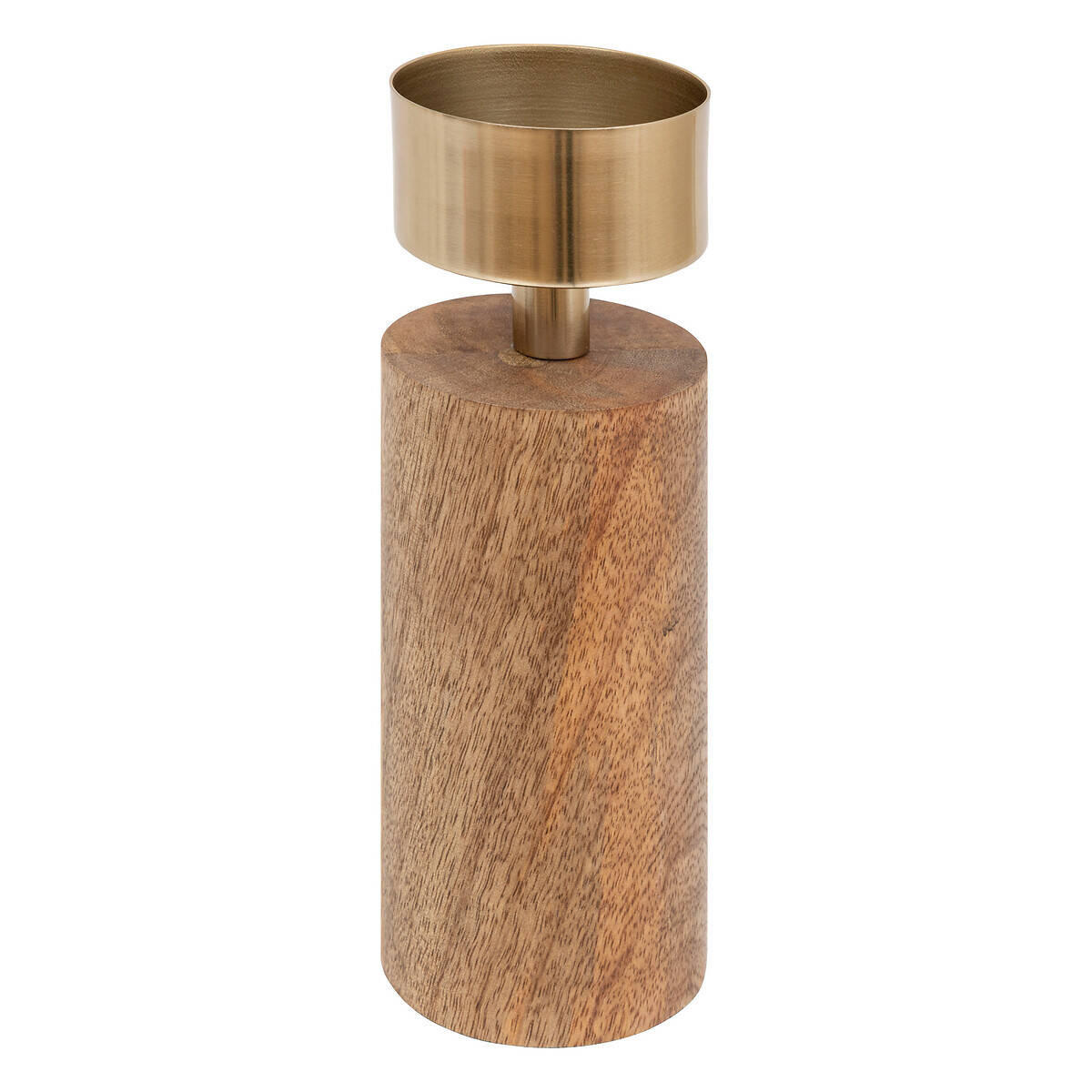 KERZENSTÄNDER Mangoholz 2er-Set - Braun, Holz (8/22/8cm) - Atmosphera Createur d´interieur