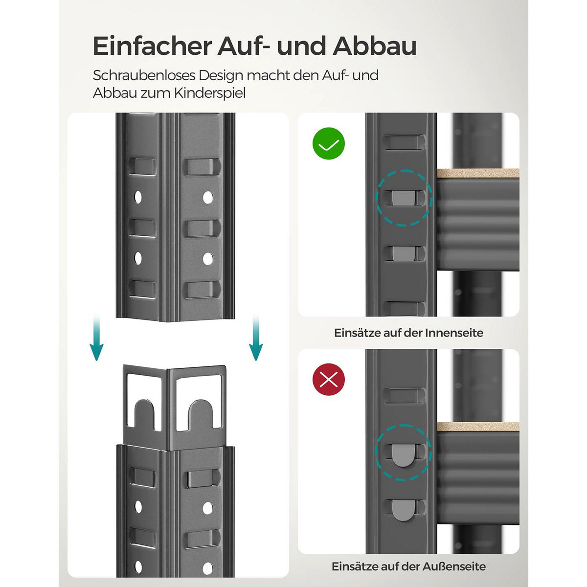 SCHWERLASTREGAL Lagos 2er-Set - Grau, Holzwerkstoff (100/200/50cm) - Hansiro