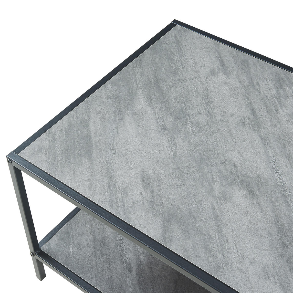 COUCHTISCH Pärghos 120/60/45 cm - Schwarz/Grau, Holzwerkstoff/Metall (60/120/45cm) - [en.casa]