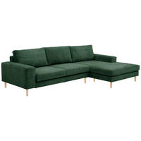 SOFA mit Longchair rechts Kaylynn Cordstoff dunkelgrün - Dunkelgrün, Kunststoff (175/294cm) - 58aufmkessel