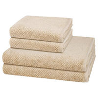 FROTTIERSET Pure 4-teilig - Beige, Textil (50/100cm) - Cawö
