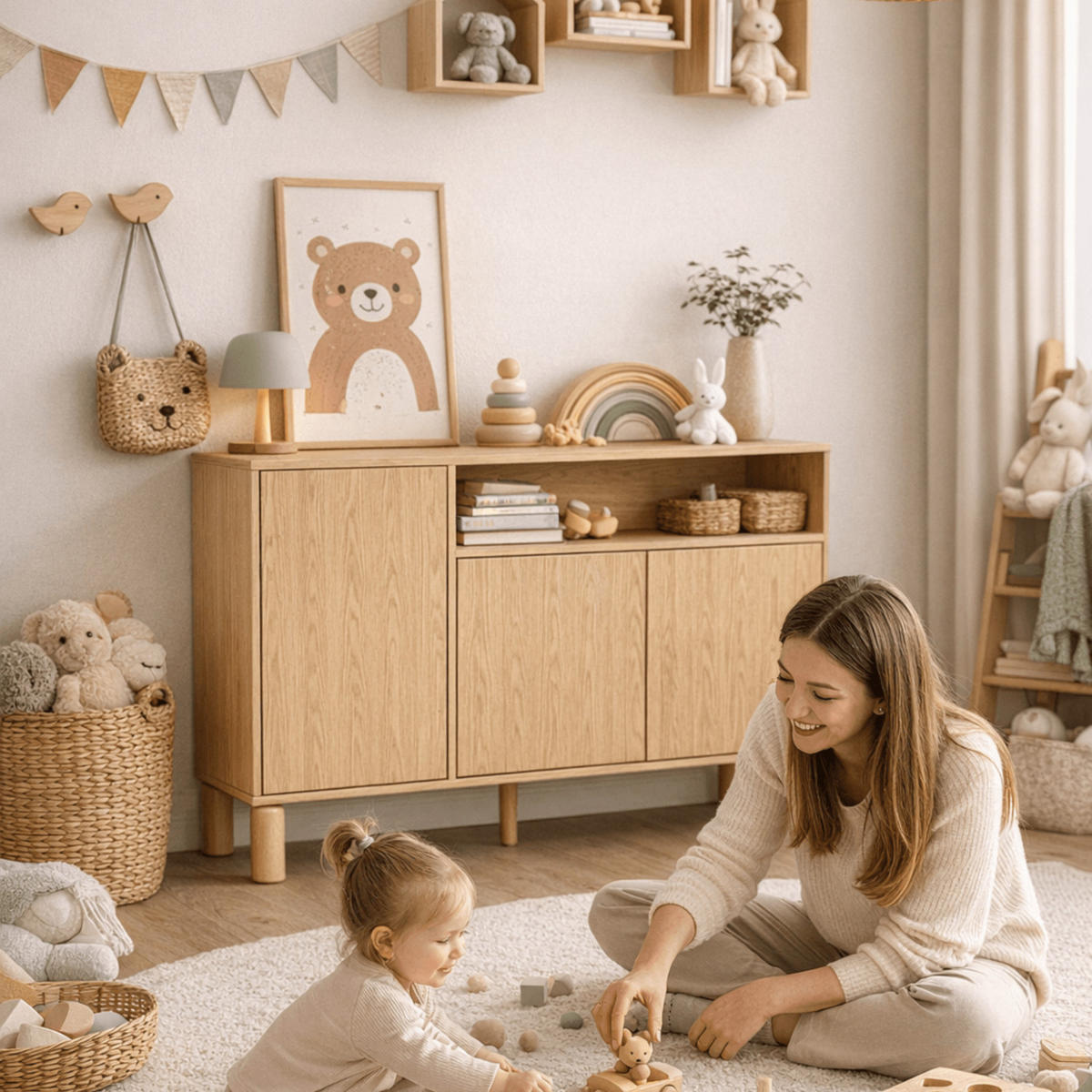 KOMMODE Sanden SN-2 140 x 91,6 x 40,6 cm Eiche Bookmatch - Eichefarben, Holz/Holzwerkstoff (140/91.6/40.6cm) - Koseto