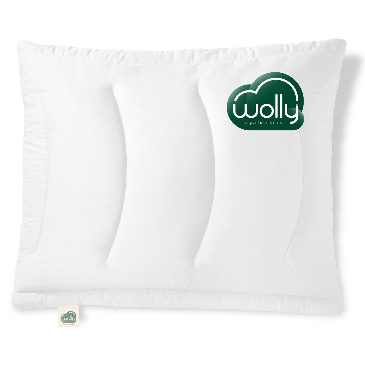 KOPFKISSEN MERINOWOLLE Schurwolle medium - Weiß, Naturmaterialien/Textil (70/90cm) - wolly