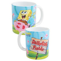 KAFFEEBECHER Spongebob Schwammkopf Jellyfish Quallen Mehrfarbig 320 ml - Multicolor, Keramik (0.32L)