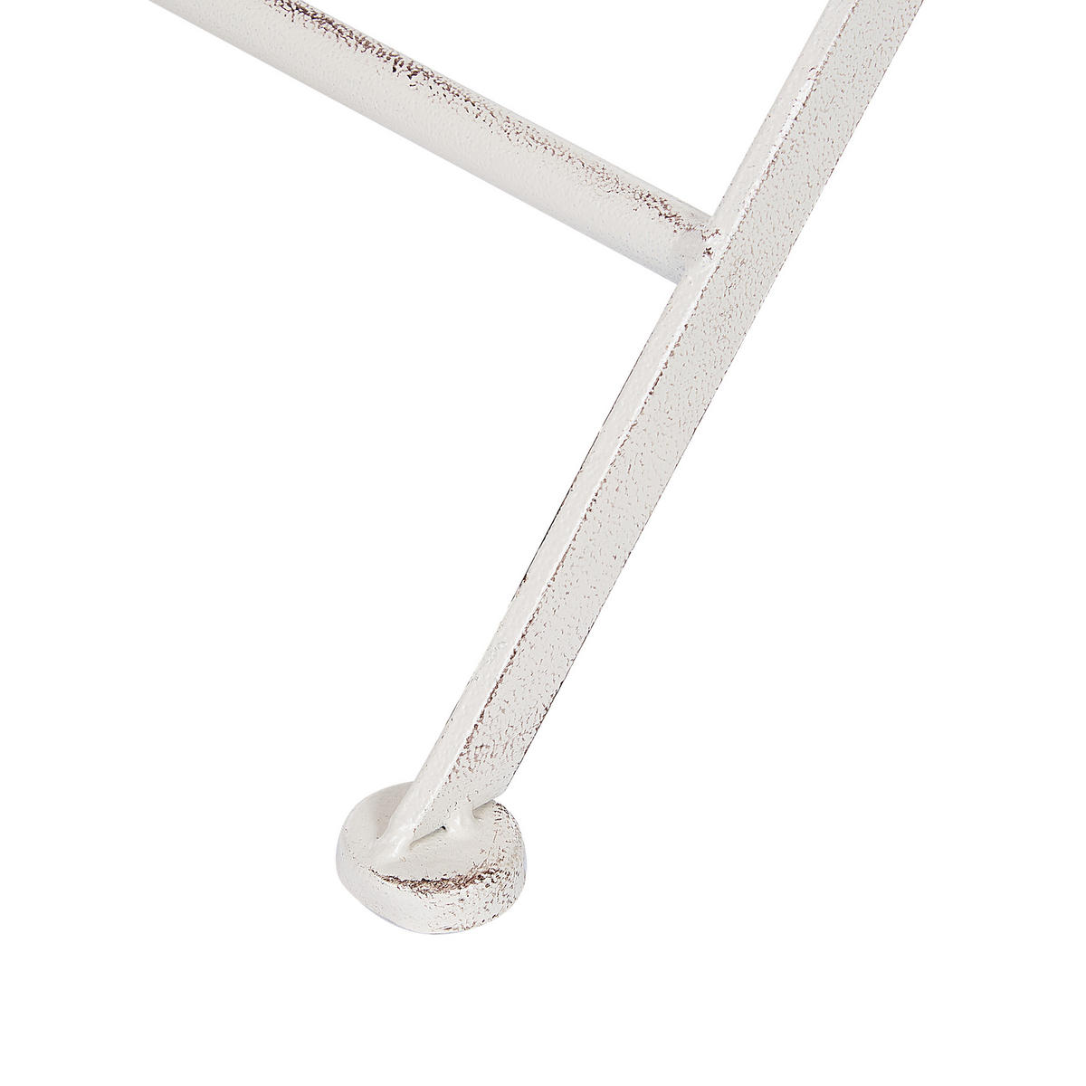 GARTENSTUHL 2er-Set Metall weiß Scafa - Weiß, Metall (45/94/47cm) - Beliani