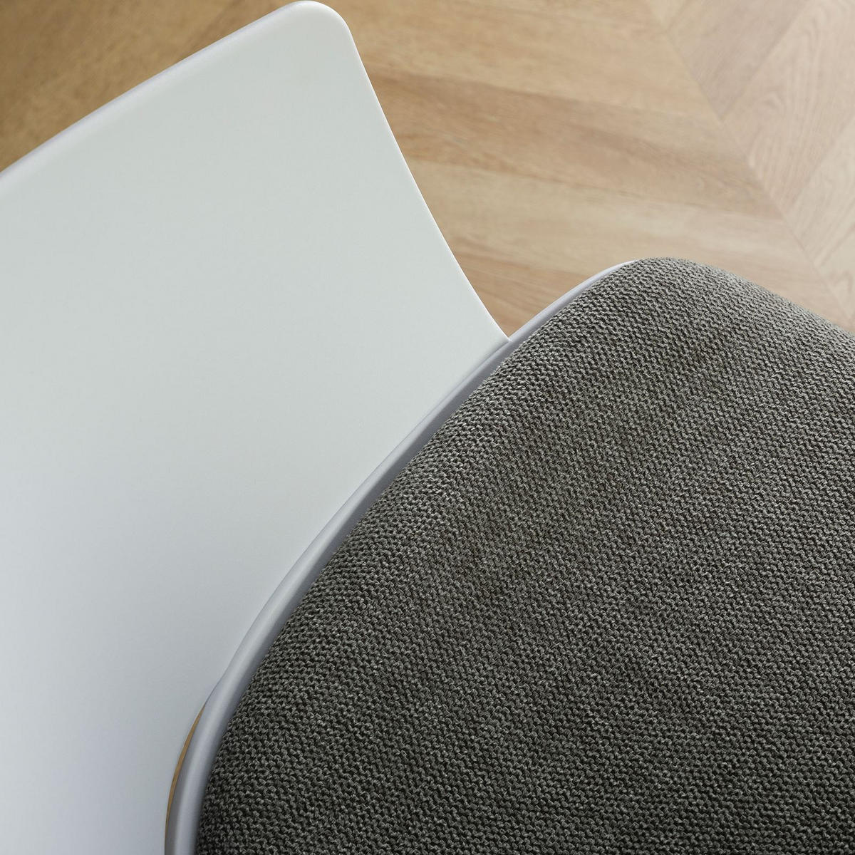 DREHSTUHL DAGMA weiß/grau - Weiß/Grau, Textil/Metall (59/82/57cm) - IDIMEX