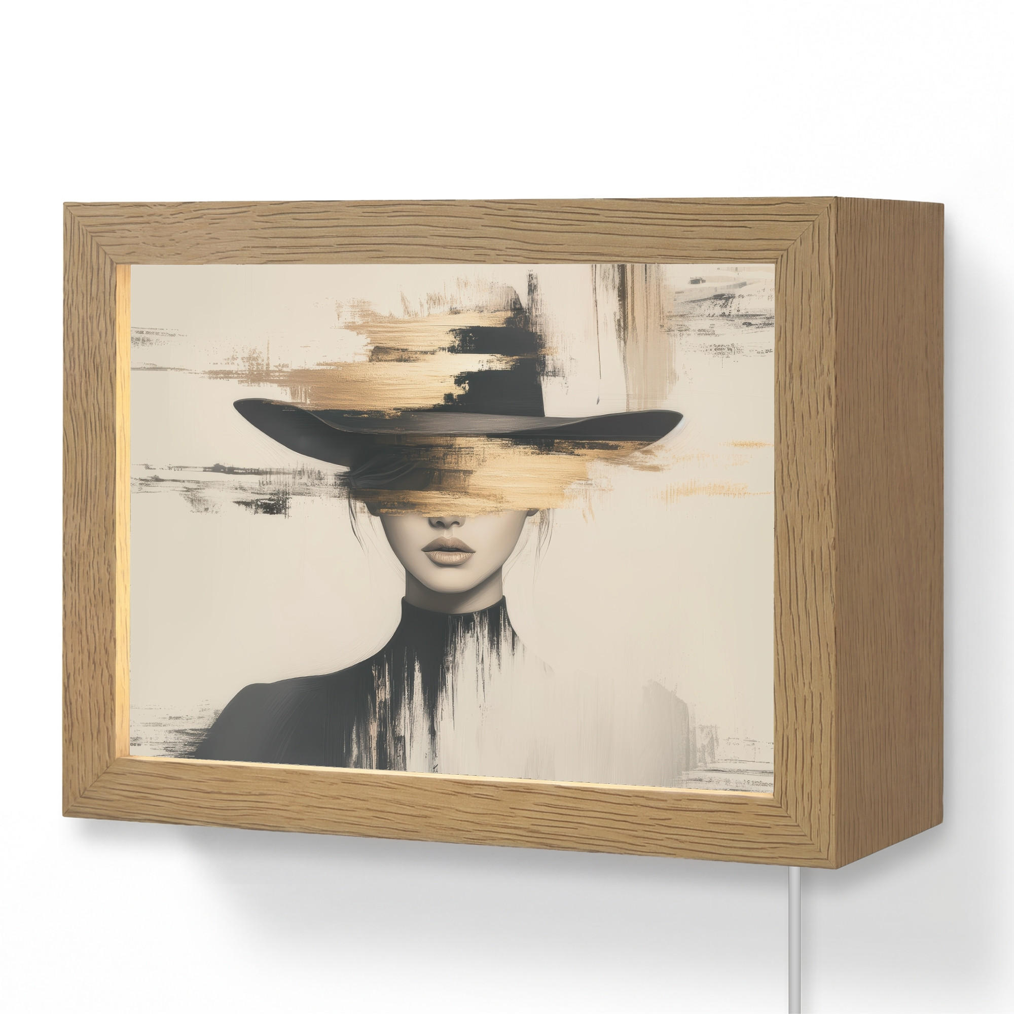 OnlyWow NÁSTĚNNÁ LAMPA Žena - klobouk - barva 20x15 cm