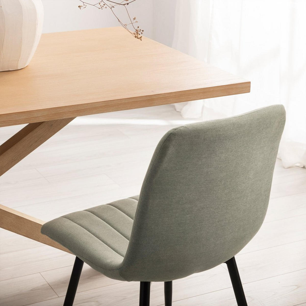 ESSZIMMERSTUHL Robbie Grün 45 cm x 92 cm - Grün, Textil (45/92/45cm)