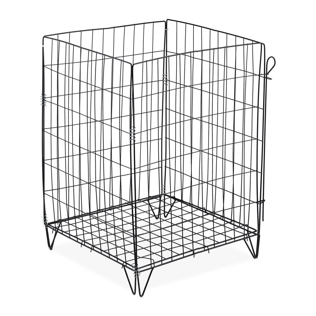 COMPOSTOR Negru oțel cu grilaj la bază 120 l
