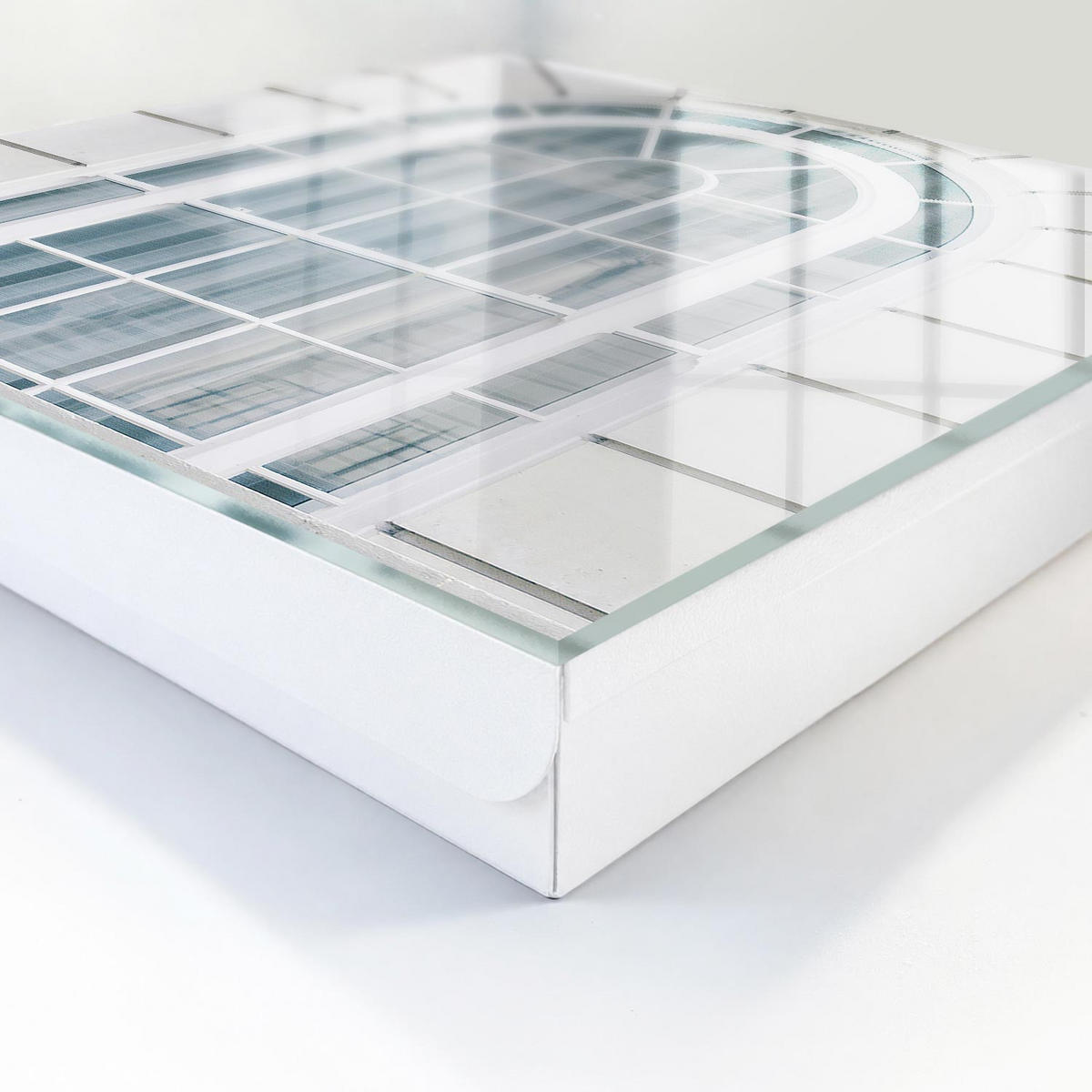 SCHLÜSSELBOX Weiß 30x30 cm – Türöffnung nach rechts - Klassische Eleganz - Weiß, Metall (30/30/5cm) - TULUP
