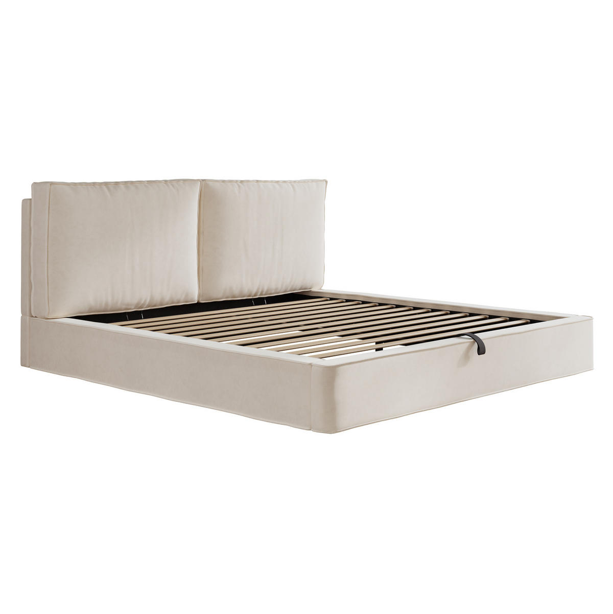 POLSTERBETT 180/200 cm Beige mit Hydraulik und Stauraum ohne Matratze - Beige, Textil (180/200cm) - MIVRAY
