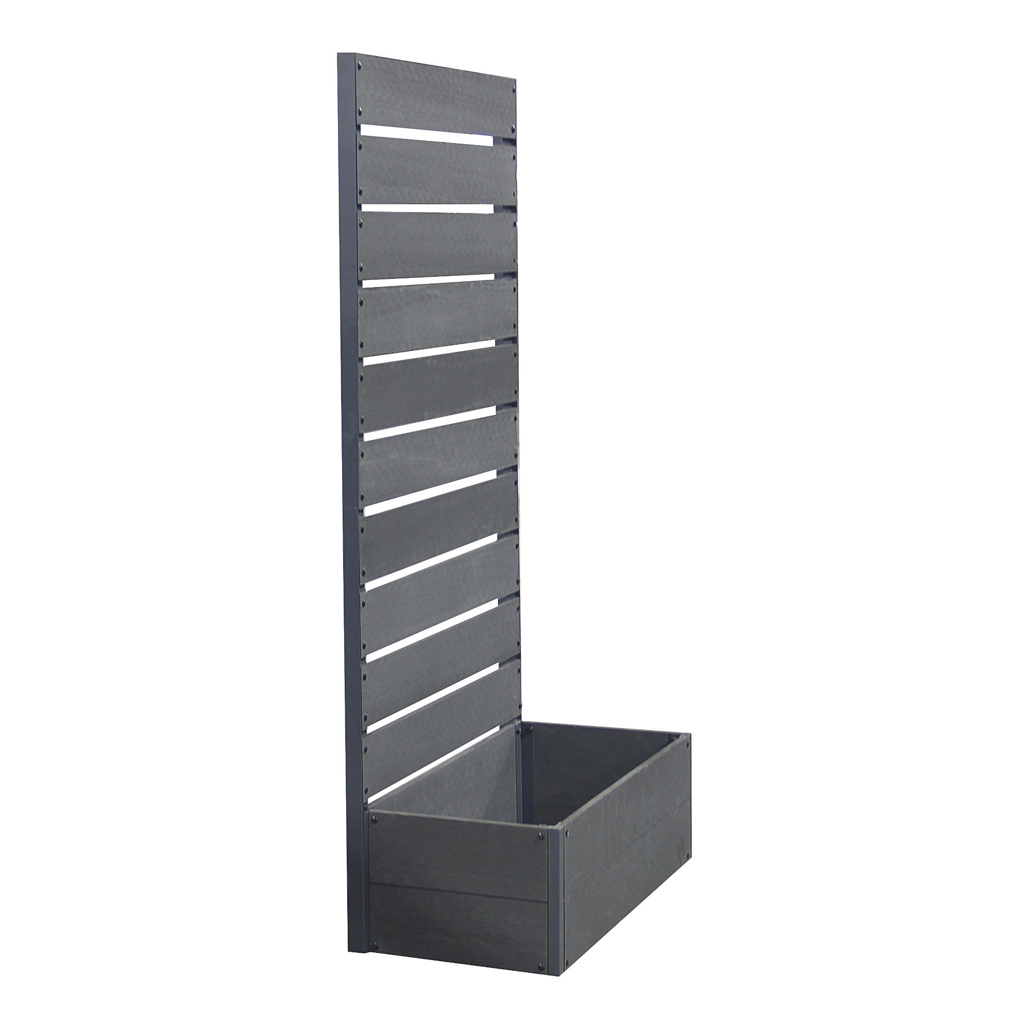 CVETLIČNI KORIT Heerde - siva, umetna masa (72/150/38cm) - [en.casa]