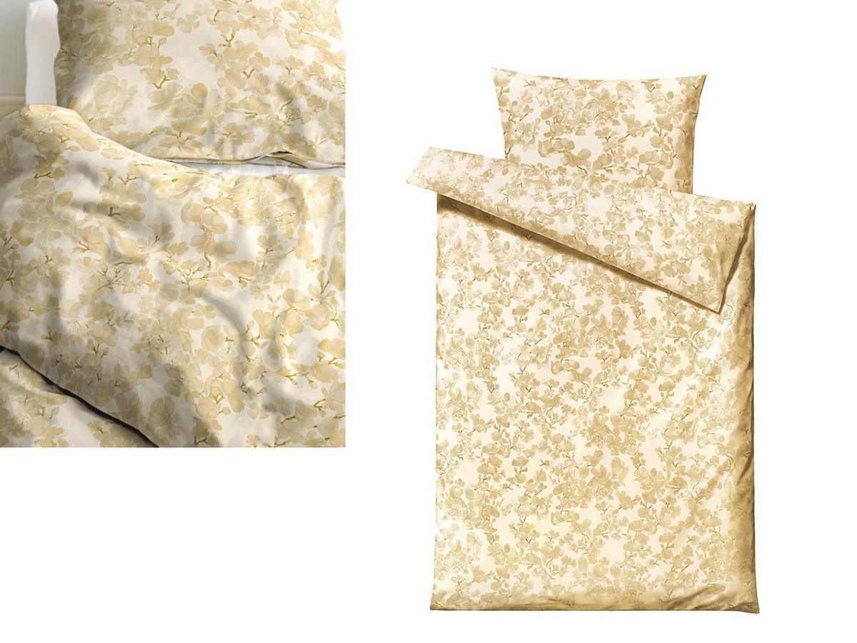 BETTWÄSCHE Blossom gelb 135/200 cm Baumwolle - Goldfarben, Textil (135/200cm) - Södahl