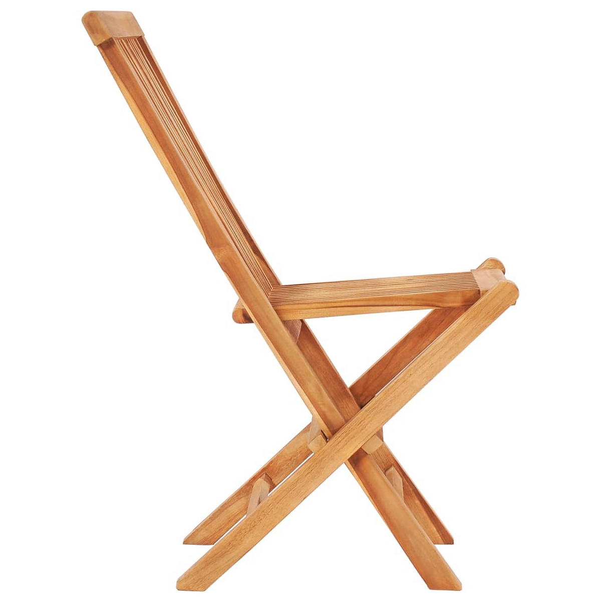 BISTRO-SET 3Er Set Klappbar Teak Massivholz - Braun, Holz - vidaXL