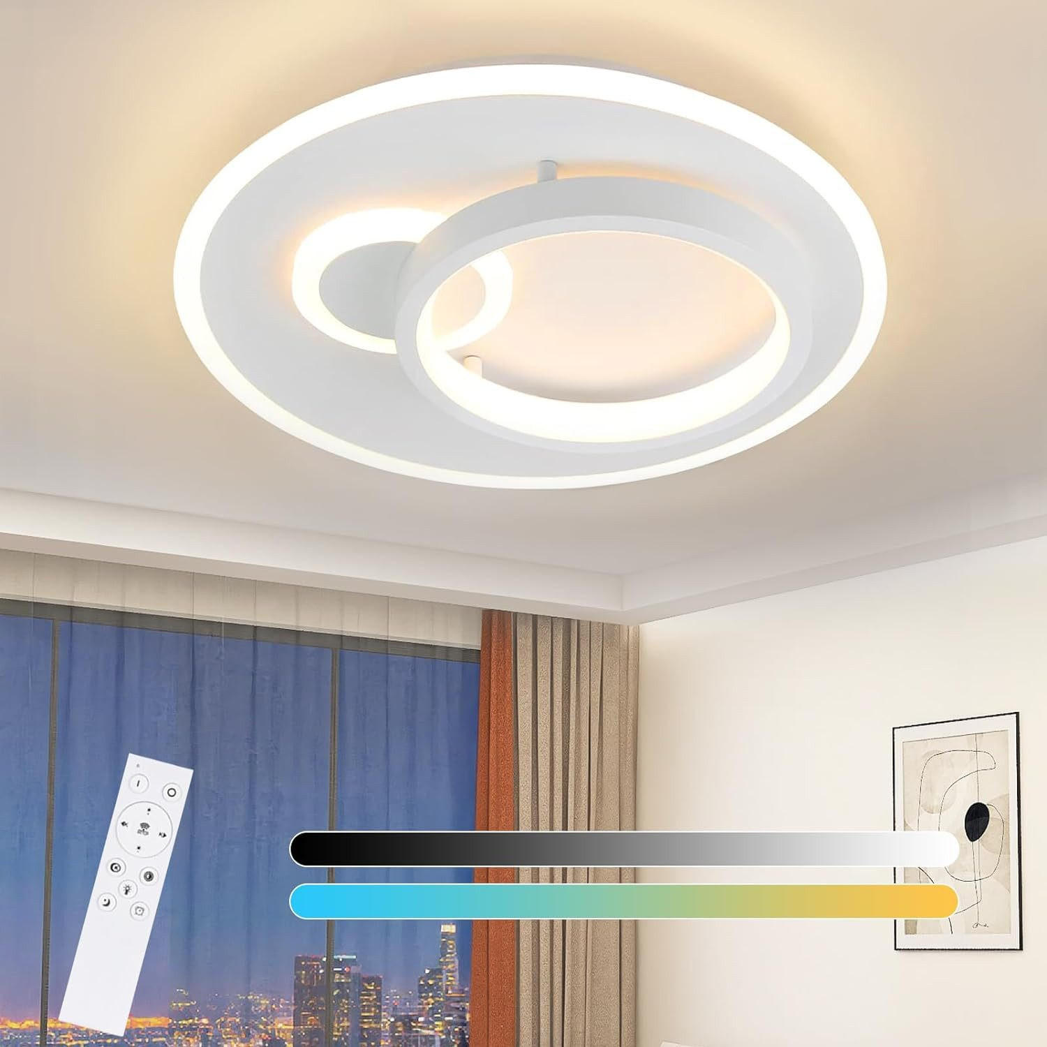 LED-DECKENLEUCHTE Peter 31 cm - Weiß, Kunststoff (31/8.5/31cm) - ZMH