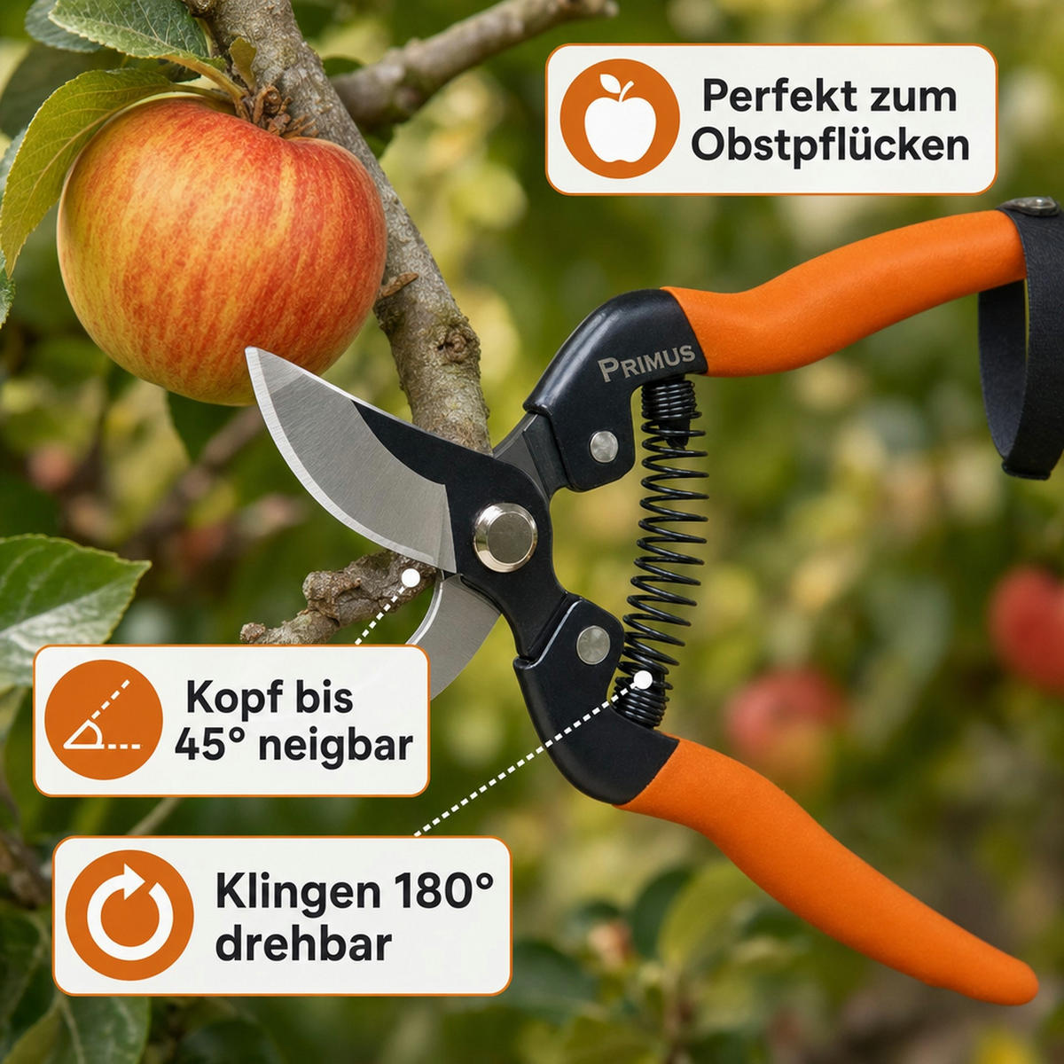 ROSENSCHEREN Set - Rosenkavalier und Rosenwunderschere - Orange, Metall (12.4/3.1/14.9cm) - Westfalia