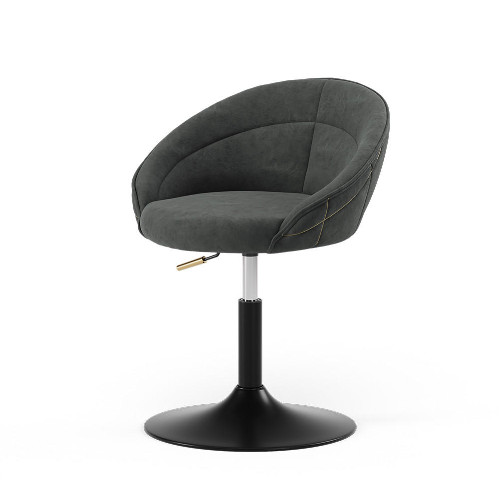HOCKER Goldamo Anthrazit 45 x 79 cm drehbar 360 Grad - Anthrazit, Textil (45/79/45cm) - Vicco