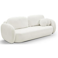 SITZSOFA 60-Cremé LIO Mit Schlaffunktion Stoff SICURO - Weiß, Textil (238/86.5/101cm) - Sepro Meble