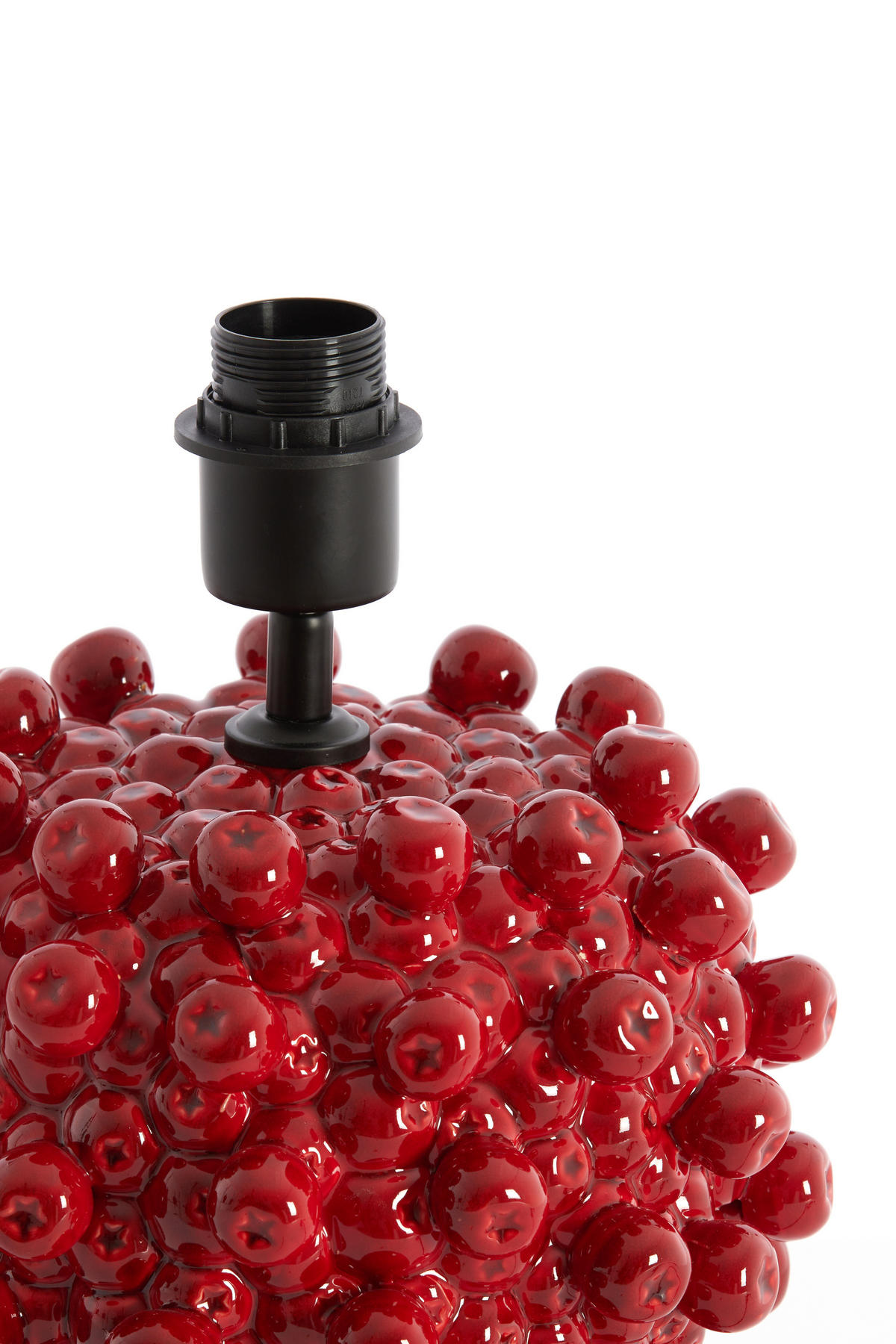 LAMPENSOCKEL Berries Rot 25.5/25/27 cm - Rot, Keramik (25.5/25/27cm) - Light & Living