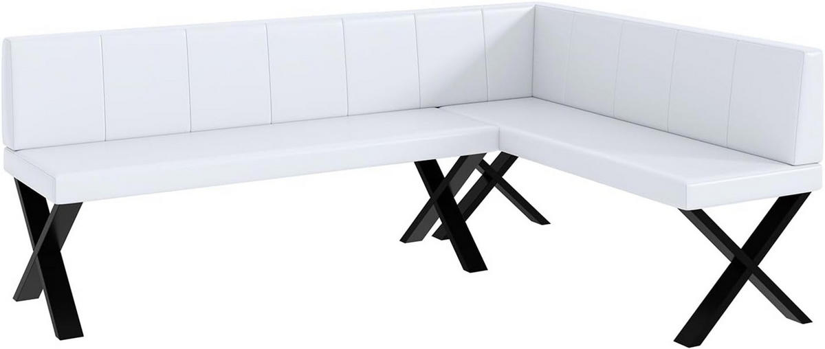 ECKBANK PETER_X - Weiß, Leder (142/196cm) - Meblini