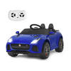 KINDERAUTO Jaguar 12V Elektro Blau - Blau, Kunststoff (107.5/66/50cm) - COSTWAY