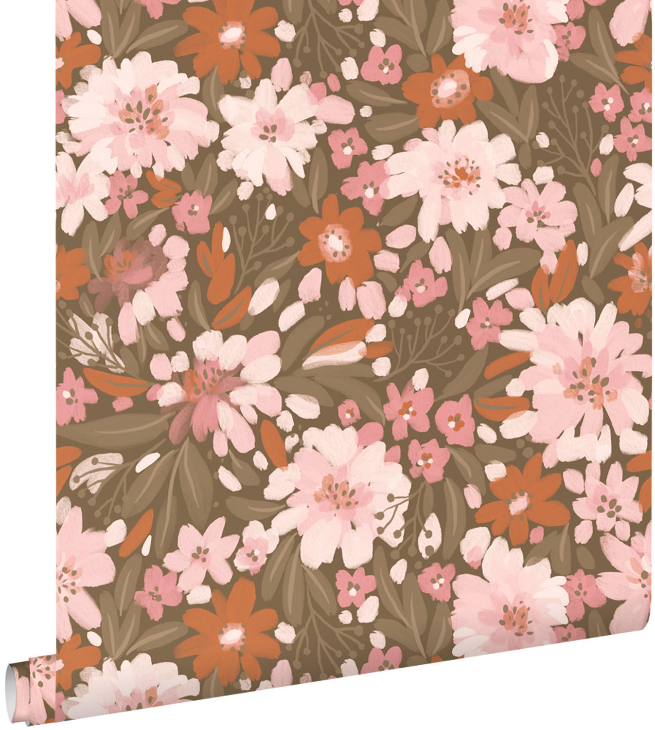 TAPETE Blumen 50 x 900 cm - Pink, Papier (50/900cm) - ESTAhome