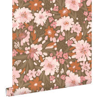 TAPETE Blumen 50 x 900 cm - Pink, Papier (50/900cm) - ESTAhome