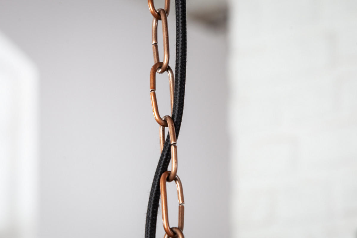 HÄNGELEUCHTE INDUSTRIAL Metall Kupfer 45 cm - Kupferfarben, Metall (29/29/45cm) - riess-ambiente