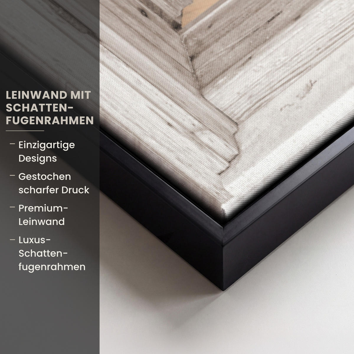 LEINWAND Bilder mit Rahmen - Fenster - Meer - Küste - Natur - Ausblick - Strand - Wattenmeer - 60x90 - Beige, Textil (60/90cm) - MuchoWow