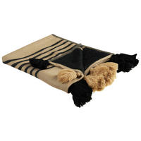 DECKE Beige Thaprek 130/170 cm - Beige, Textil (130/170cm) - Beliani