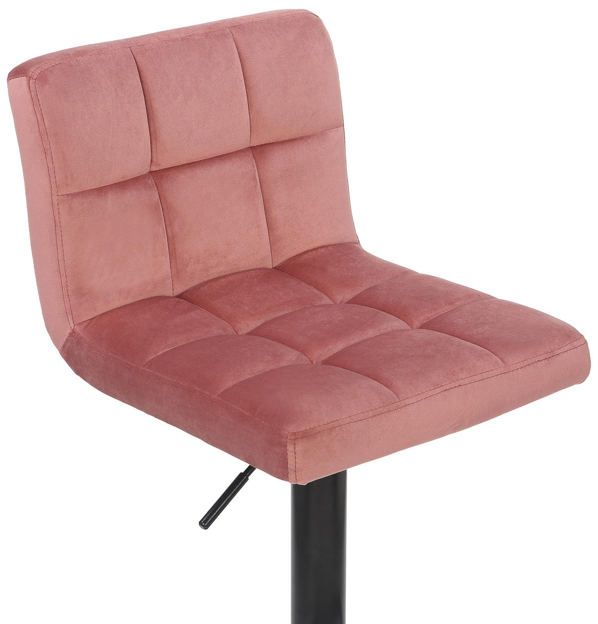 BARHOCKER 2er Set Samt Pink - Pink/Schwarz, Textil/Metall (40/85/40cm) - CLP