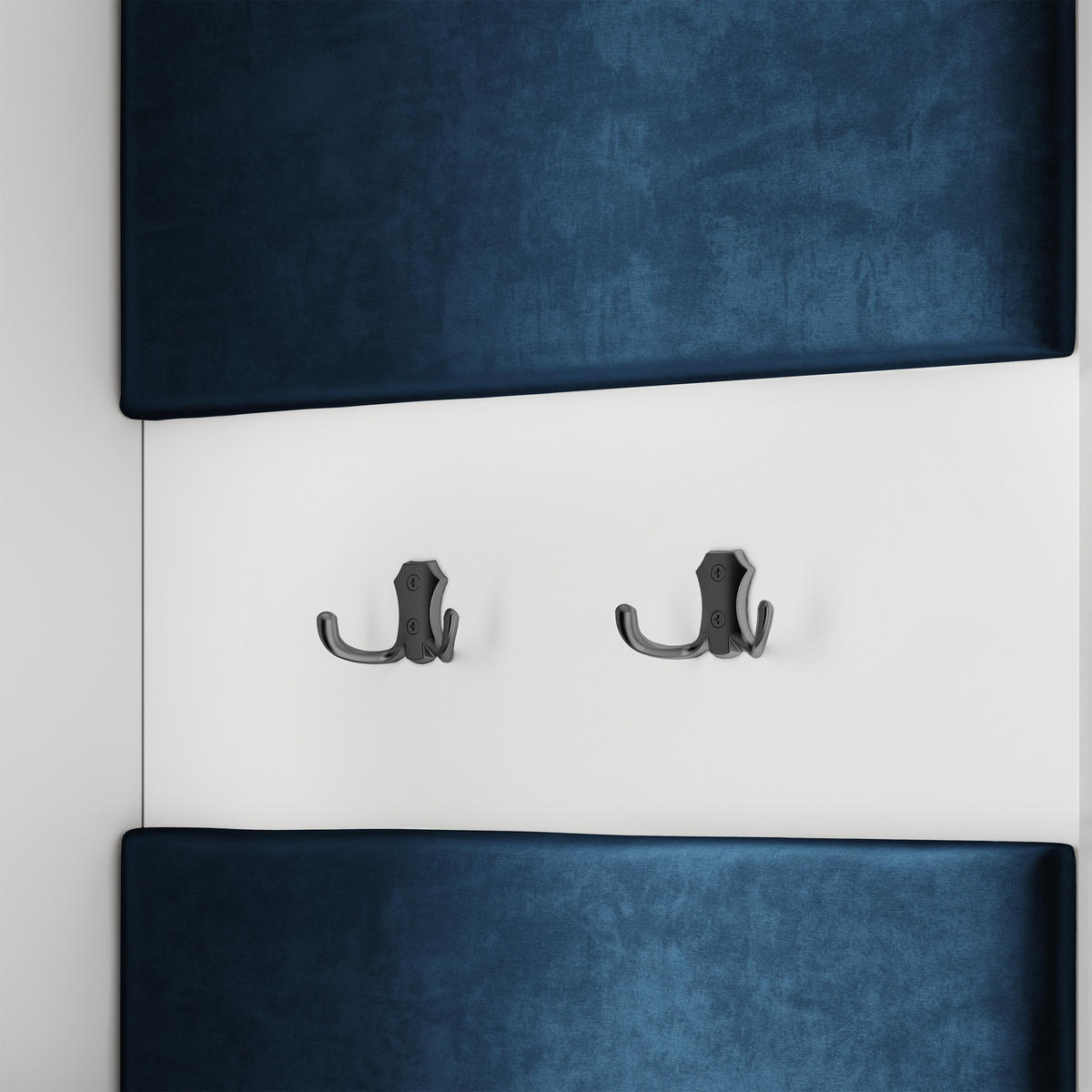 GARDEROBENSCHRANK VIRA 95/181/51 cm Modern Garderobe-Set Weiß - Blau/Weiß, Holzwerkstoff (95/181/51cm) - MASSENO