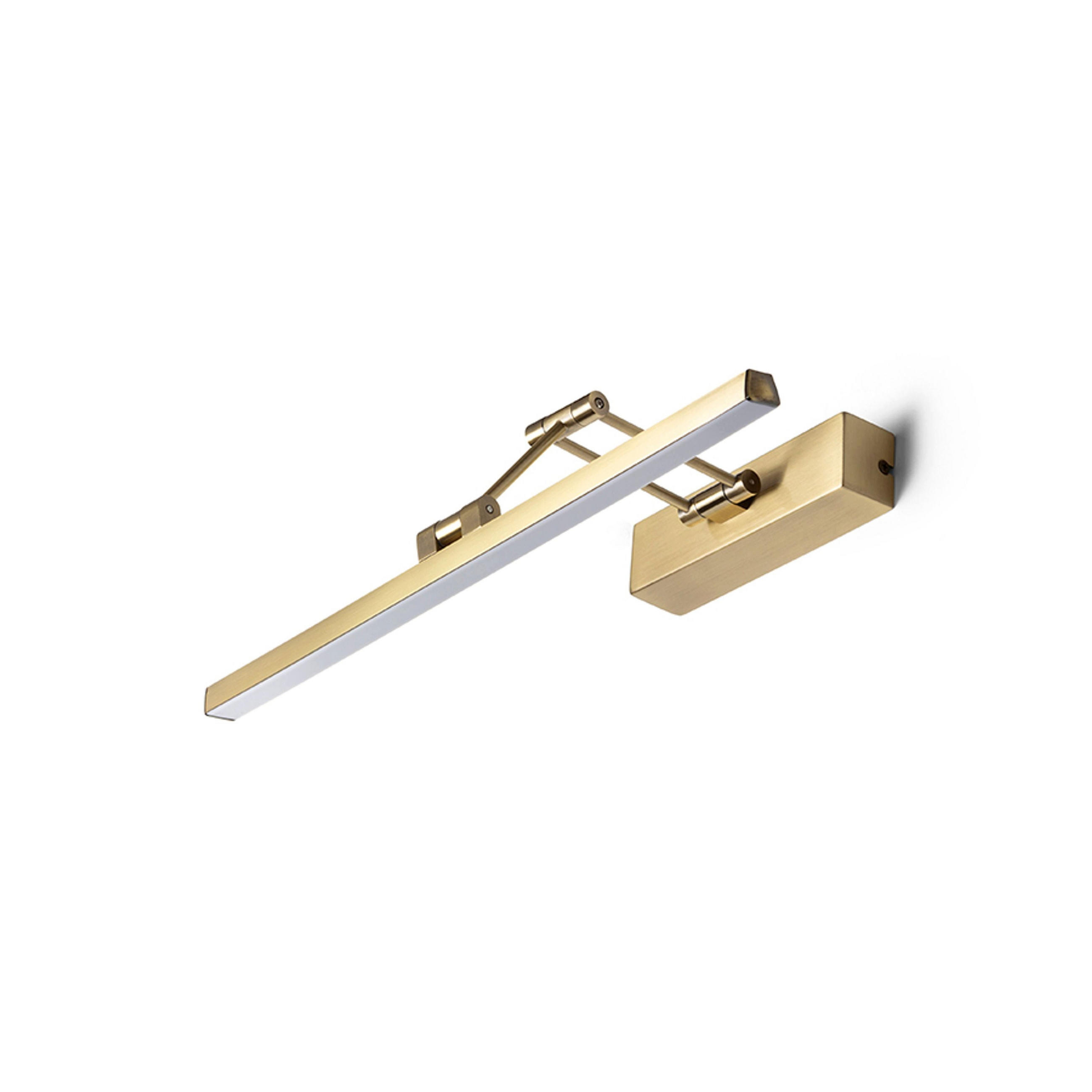 WANDLEUCHTE FRIDA 46 altes Messing 8 W - Goldfarben, Metall (46/25/46cm) - Rendl