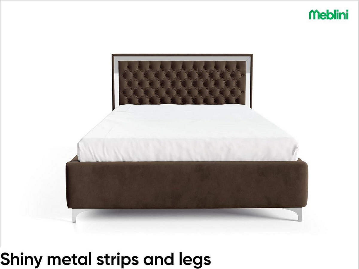 POLSTERBETT ARONA - Braun, Textil (120/200cm) - Meblini