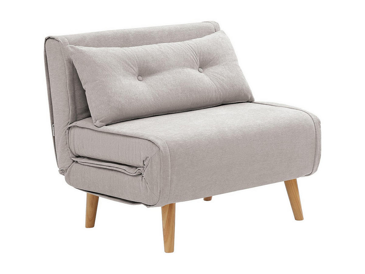 SCHLAFSESSEL - 1 Person - stoff - beige Valerio - Beige, Holz/Textil (90/81/78cm) - Vente-Unique