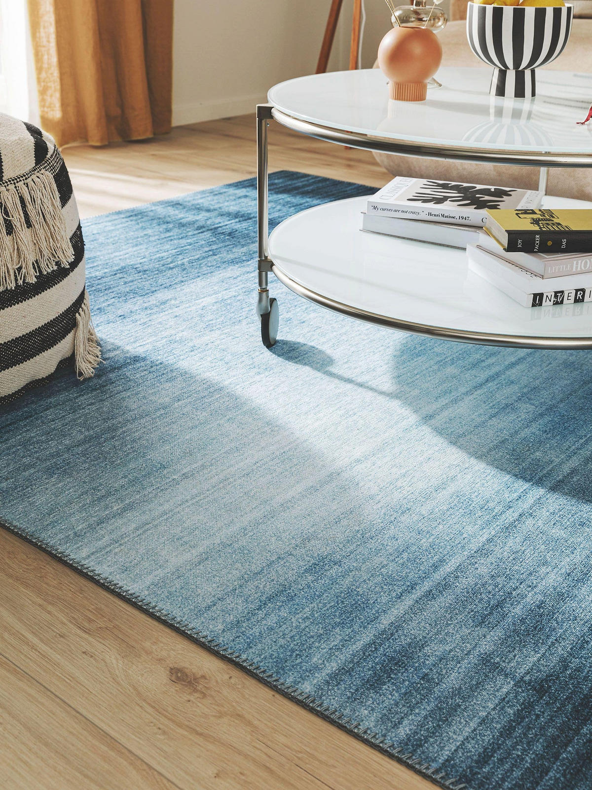 TEPPICH Laury Blau 160x230 cm - Blau, Textil (160/230cm) - benuta Pop