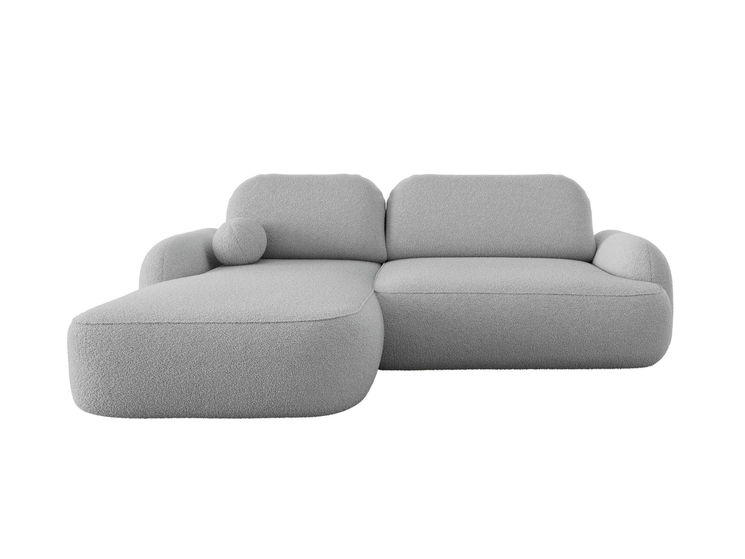 ECKSOFA MOLLY L Links QUELLE 05 mit Schlaffunktion - Grau, Textil (275/175cm) - Bedante