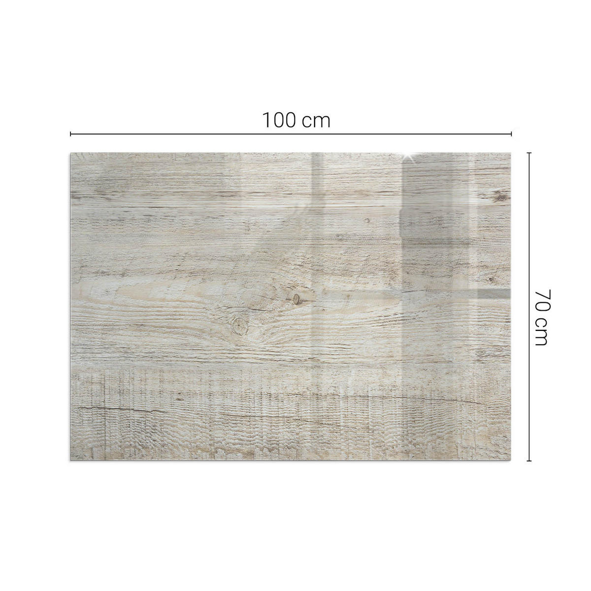 GLASPLATTE für Kamin 100x70 cm Beige - Beige, Glas (100/70/0.4cm) - ArtPrintCave