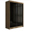 KLEIDERSCHRANK PEKA - 150 cm - Eichefarben|Schwarz - Eichefarben/Schwarz, Holzwerkstoff (150/215/61cm) - ALTDECOR