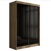 KLEIDERSCHRANK PEKA - 150 cm - Eichefarben|Schwarz - Eichefarben/Schwarz, Holzwerkstoff (150/215/61cm) - ALTDECOR