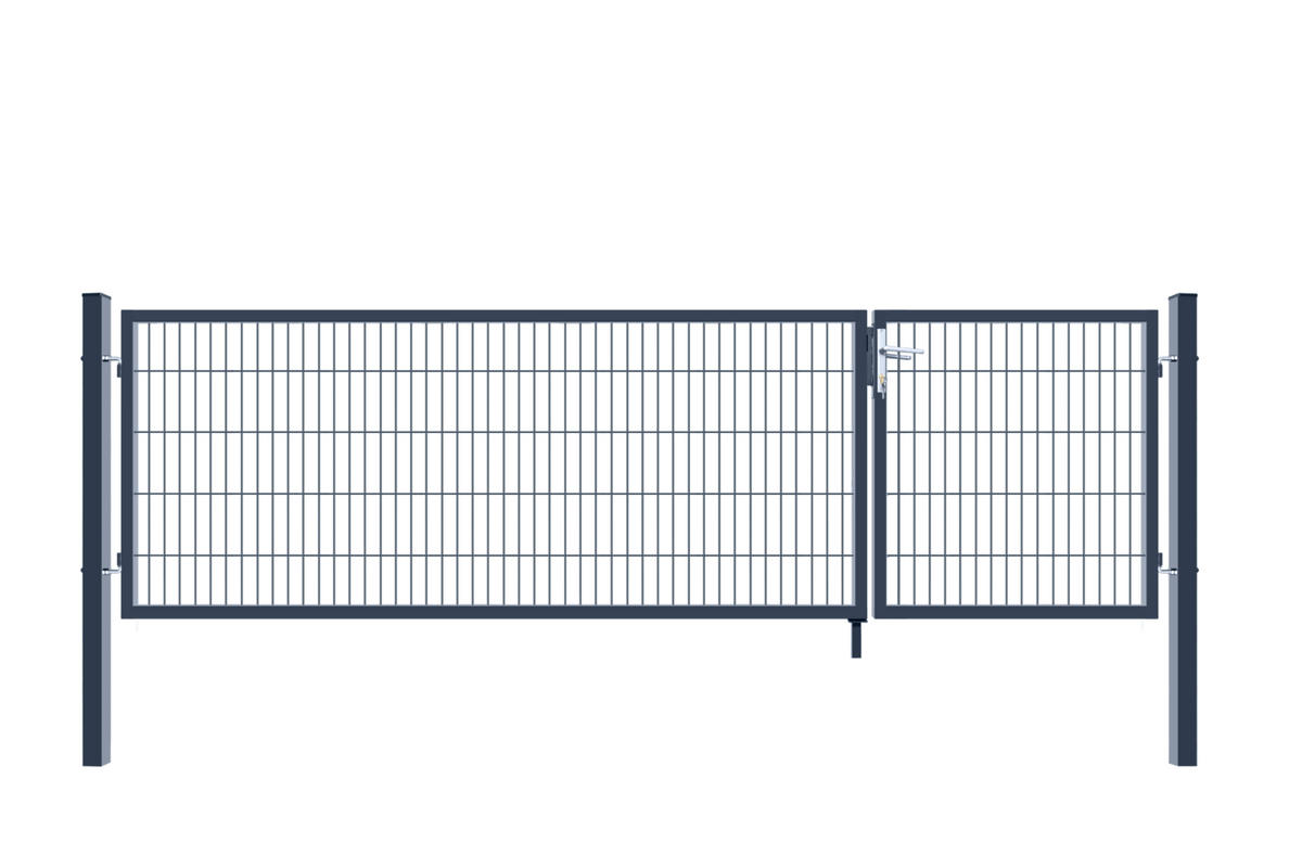 GARTENTOR ADITUS - Anthrazit, 100 x 350 cm - Anthrazit, Metall (350/100cm) - Home Deluxe