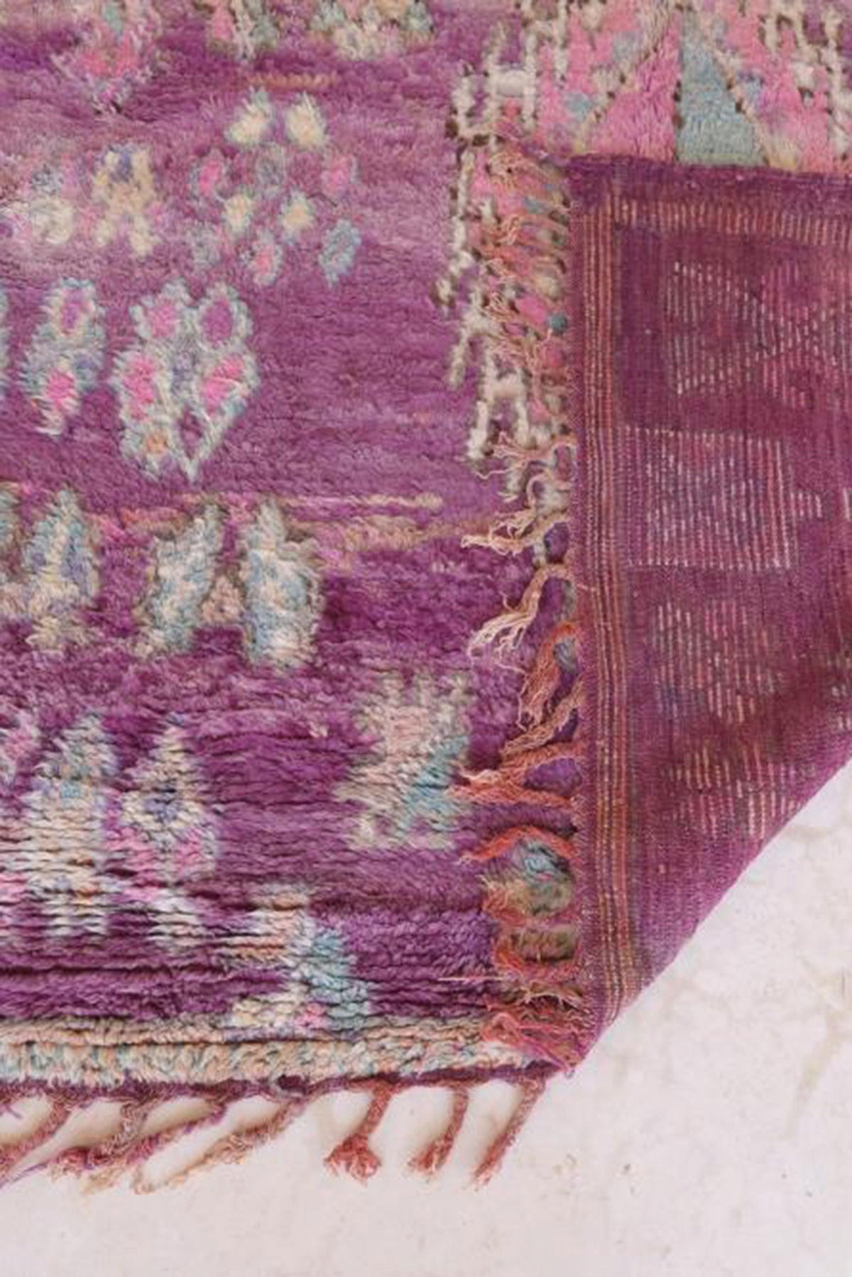 BERBERTEPPICH aus reiner Wolle 146x 358 cm - Lila, Naturmaterialien (146/358cm) - AFK Living