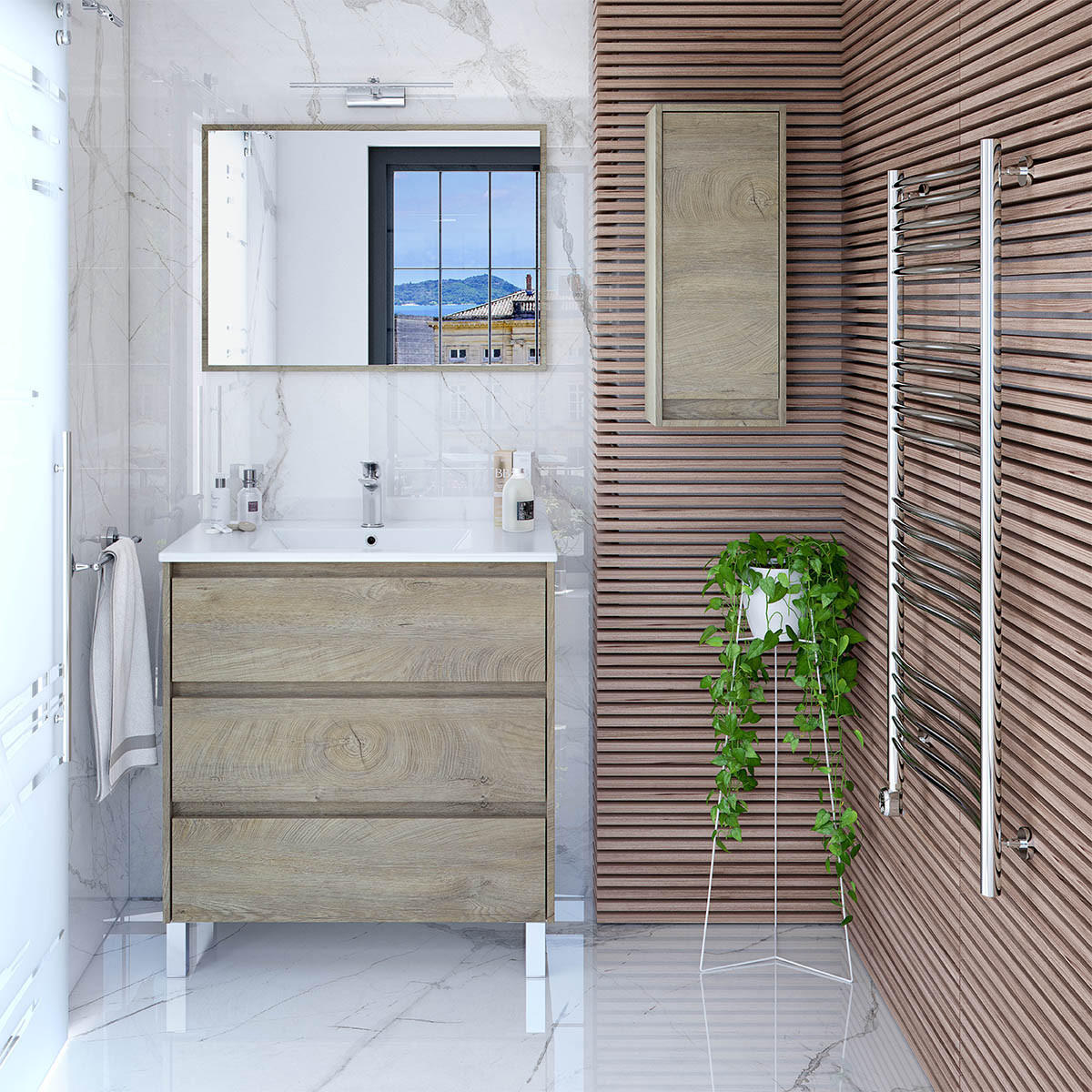 HÄNGESCHRANK mit 1 Tür H74 cm - Eiche Artisan, Holzwerkstoff (26/74/30cm) - Calicosy